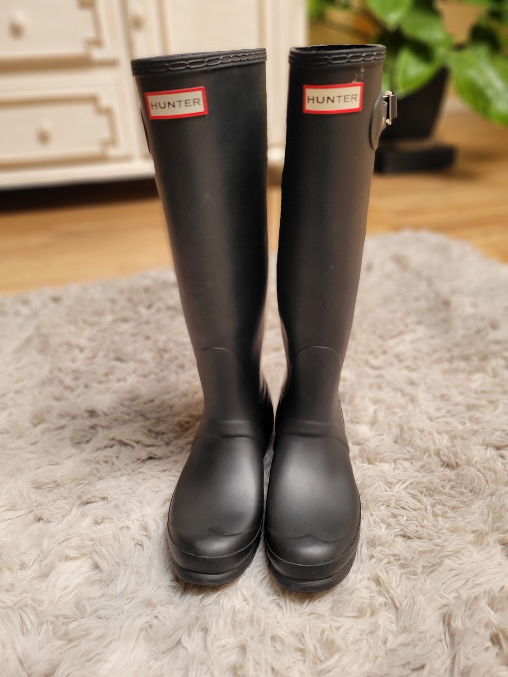 Hunter Original Tall Rain Boots Black US 8